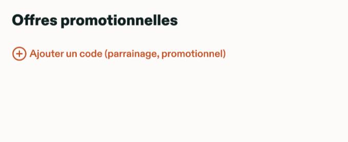 Offres promotionnelles